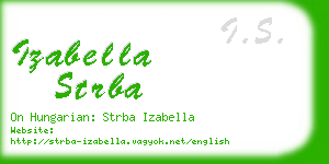 izabella strba business card